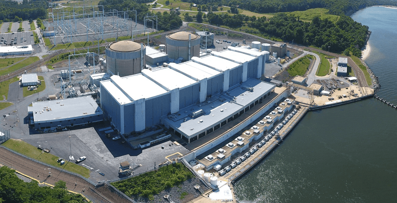 Aerial view of Calvert Cliffs Nuclear Power Plant