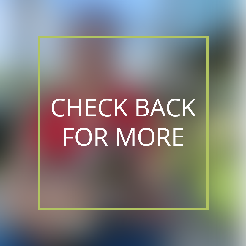 blurred photo with overlay text that says check back for more