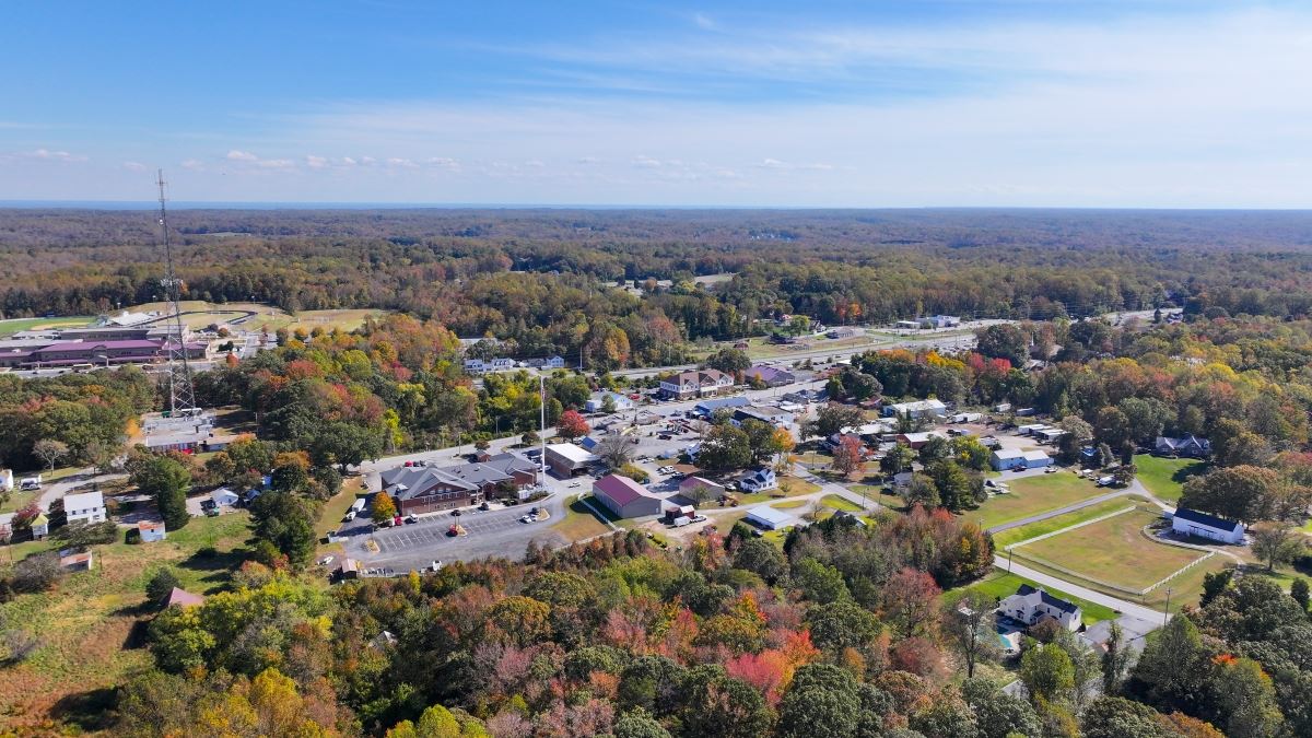 Aerial view of Huntingtown Town Center